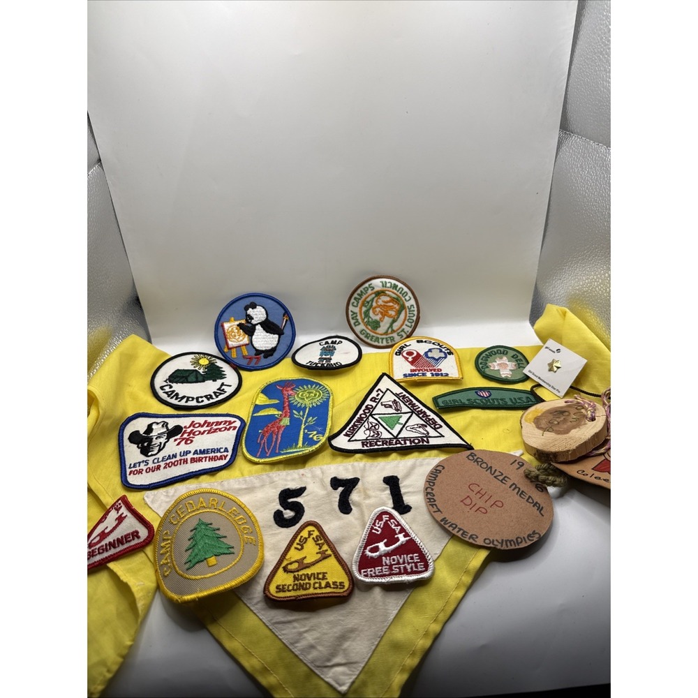 VTG Scouting Patch Memorabilia Lot 70-80s Boy Scouts Girl Scouts